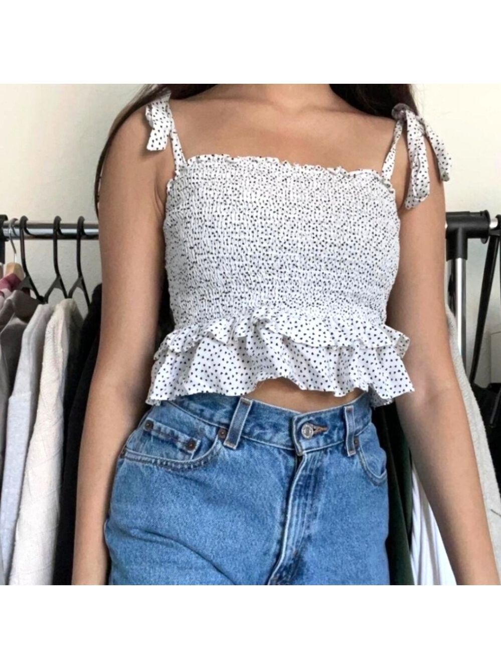 PRINCESS POLLY Heart Cropped Top Size 4
